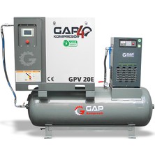 GAP Kompresör Depo Üstü Vidalı Inventörlü Hava Kompresörü 500 Lt 20 Hp