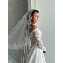 Merve 3 mt Fransız Dantel Duvak