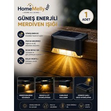 Btm Home Güneş Enerjili LED Duvar Apliği Sensörlü Bahçe Balkon Merdiven Işığı 1 Adet
