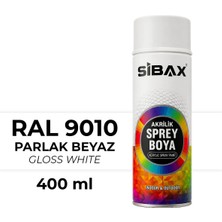 Sibax Akrilik Sprey Boya Parlak Beyaz (Ral 9010)400 ml
