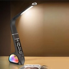 Coverzone Taşınabilir Ticaret LED Masa Lambası, Rgb Aydınlatma, Akıllı Va Ekran, Dokunmatik Ayar, Göz Koruma Özellikli, 1200MAH Şarjlı Pil, 3 Renk Seçeneği ile Çalışma Lambası / S2311 (Siyah)