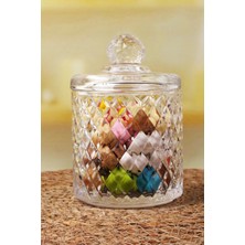 Deconox Lüx Kristal Büyük Cam Şekerlik & Cam Lokumluk, Kesme Cam Lüx Şekerlik 13CM*7.8CM - 06640