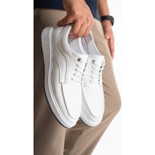 Fame Step Erkek Hakiki Deri Günlük Ayakkabı Modern Casual Kalın Taban Bağcıklı Bologna