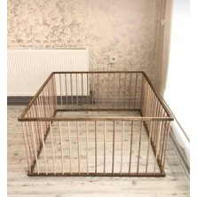 1 M2-70 cm Yükseklik Ahşap Köpek Çiti (Kapılı)