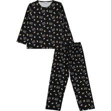 Civil Girls Dont Look Back Baskılı 6-9 Yaş Pijama Takımı - Siyah