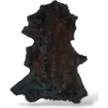 Ottoman Pouffe Hakiki Gerçek Deri Koyun Postu 56X73CM