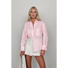 Shopping Shop Oversize Gömlek PEMBE
