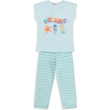 Civil Girls Mermaid Baskılı 6-9 Yaş Pijama Takımı - Yeşil