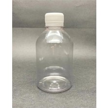 250 cc Düz Model Pet Şişe - Beyaz Kapaklı - 250 ml Boş Pet Şişe (10 Adet) Numune Şişesi