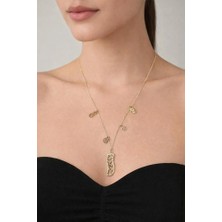 Karışık Çarmlı Zincir Gold Rengi Kolye