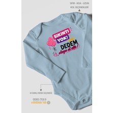 Morivo Kids Sıkıntı Yok Dedem Konuya El Attı Uzun Kollu Bebek Body %100 Pamuk