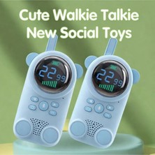 Tastech Walkie-Talkie 2 Li Çocuk Telsizi 3 Km Menzilli Kablosuz Dijital Ekranlı Şarjlı 400MAH Batarya