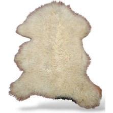 Ottoman Pouffe Hakiki Gerçek Deri Koyun Postu 70X82CM