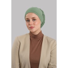 Hürrem Bone Yağ Yeşili Versa Kuyruklu Pratik Tesettür Bone Sandy Büzgülü 2515_36