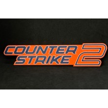 Goka 3D Craft Counter-Strike 2 (CS2) Temalı 3D Duvar Dekoru - 18 cm Slim Versiyon (Çift Taraflı Bantlı)