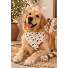 Tail Story Köpek Fuları, Orta Ve Büyük Irklar İçin İdeal, Pamuklu Kumaş, Desenli Köpek Fuları