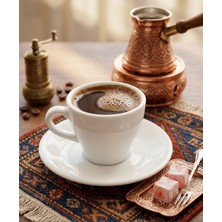 Porland Porselen Bella Tabaklı Espresso , Türk Kahve Fincanı Seti 70 cc 6'lı Set
