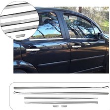 Servet Dizayn Oto Citroen C3 Uyumlu 2009-2016 Krom Cam Çıtası 6 Parça Paslanmaz Çelik