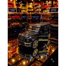 Oyuncak Sahili Mercedes Brabus G63 Tarz Çekbırak Jip 15 cm Diecast 1.32 Goldblack Koleksiyon Metal Araba 4 Kapı Açılır G65 Brabbus