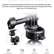 Die Grup Go Hero 13/12 Için Caplock Üçlü Vantuz Tutucu, Djı Osmo 360/ACTION 6/pocket 4/3 Için, 1/4"-20 Dişli Adaptörlü, INSTA360 Ace  2/x5/one Rs Için Aksiyon Kamerası