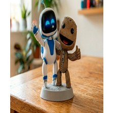  sackboy figür playstation / tek renk (renksiz) özel 3d üretim sack boy ( a big adventure) / 11-13 cm