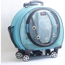 Migno Diamond Model Space Serisi Kedi Köpek Taşıma Çantası Turkuaz