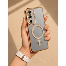 bbtech Samsung Galaxy A37 5g ile Uyumlu Simli Magsafe Kılıf