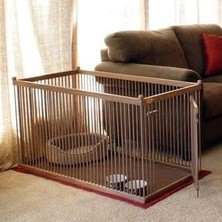60 cm x 1 Metre Ahşap Köpek Çiti Sık Aralık