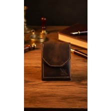 Vreia Hakiki Deri Erkek Kartlık Cüzdan - Minimal Ince Tasarım - Hediye Kutulu