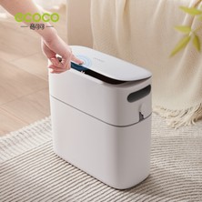 Miecoco Ecoco Dar Alanlı Pres Tipi Çöp Kovası 12 Lt Gri