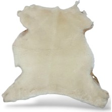 Ottoman Pouffe Hakiki Gerçek Koyun Derisi ''özel Ipek Serisi'' Post Halı 83X84CM