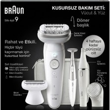 Braun Silk-Épil 9 9241 Islak & Kuru Epilatör + Braun Face 810 Yüz Epilatörü ve Temizleme Cihazı Seti