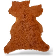 Ottoman Pouffe Hakiki Gerçek Deri Koyun Postu 60X67CM