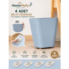 Btm Home Pratik Bilyeli Eşya Kaydırma Aparatı 4’lü Set - 360° Döner Tekerlek, Evrensel Mobilya Tekerleği