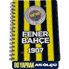 Fenerbahçe Lisanslı Labirent Oyunlu 13X21CM Ölçülü A5 Boyutlu Çizgili Metal Spiralli Sert Karton Kapaklı Not Defteri