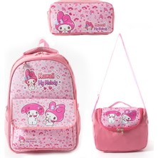 KumOziShop My Melody Baskılı Okul Çantası Termal Beslenme ve Kalemlik