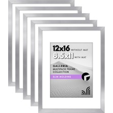 Americanflat Cilalı Pleksiglaslı Resim Çerçevesi, 30,5 x 40,6 Cm, 5 Adet, Paspartulu 21,6 x 28,9 cm Çerçeve Olarak Veya 30,5 x 40,6 cm Çerçeve, Paspartusuz, Galeri Koleksiyonu