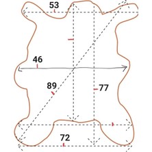 Ottoman Pouffe Hakiki Gerçek Deri Koyun Postu 72X77CM (033) Ev Dekorasyon Fikirleri