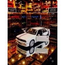 Oyuncak Sahili Bmw M3 Serisi Diecast Model Metal Koleksiyon Araba 1.24 Orjnal Kapılar Açılır Beyaz 1988 Lisanslı Büyükboy M 3