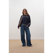 Zülays Baggy Kot Pantolon Açık Mavi