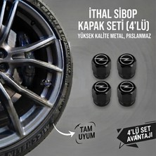 Aksefuar Lazer Opel ile Uyumlu Logolu Alüminyum Siyah Altıgen Sibop Kapak Seti