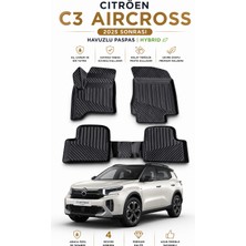 Black Gold Citroen C3 Aircross 2025 Sonrası Havuzlu 3D Oto Paspas Hybrid Premium Siyah Paspas