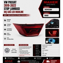 Vw Passat 2019-2022 Dış Sağ LED Highline Stop Lambası Maher Oem 3G5945208F
