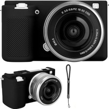 Bambeado Sony ZV-E10 16-50 mm Uyumlu Silikon Koruyucu Kılıf, Yumuşak, Darbeye Dayanıklı