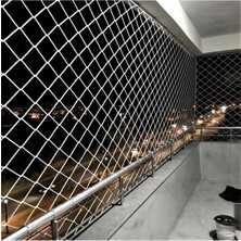 2,50 x 9 Metre Çocuk Güvenlik Filesi Kalınlık 3 mm Balkon Güvenlik Filesi Kedi Güvenlik Filesi File