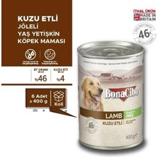 Bonacibo Jöleli Kuzu Etli Yaş Yetişkin Köpek Konserve Maması 400 gr x 6 Adet