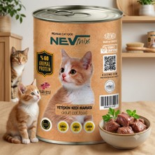 Nevmix Kuzu Etli Yetişkin Kedi Konserve Maması (415 Gr.) x 1 Adet