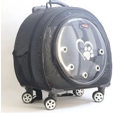 Migno Diamond Model Jumbo Serisi Kedi Köpek Taşıma Çantası Siyah