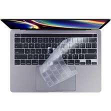 Lyon Tech Apple MacBook Pro 16.2" 2023 A2780 / 16.2" 2021 A2485 / 14.2" 2023 A2779 / 14.2" 2021 A2442 Klavye Koruyucu Zore Puslu Şeffaf Silikon Ped Ince Esnek Tpu Koruyucu