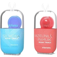 Otifleks Silikon Kulak Tıkacı 2'li + Vazelinli Pamuk Kulak Tıkacı 2'li Set, Duş ve Yüzme Için TYBLU5PVNR6A2KQL68